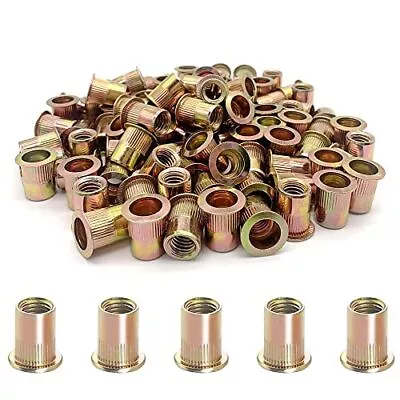 M5 Rivet Nuts Metric Zinc Plated Carbon Steel Rivet Nut Flat Head Threaded ... • $9.39