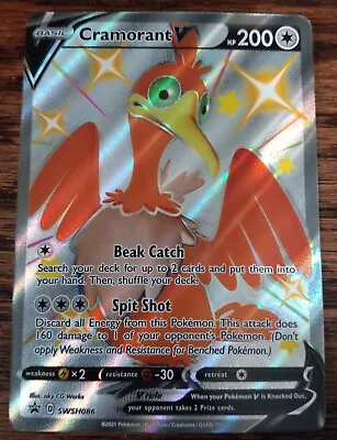 $0.90 • Buy 2021 Pokémon Shiny Cramorant V Black Star Promo Full Art Card SWSH086 - TCG