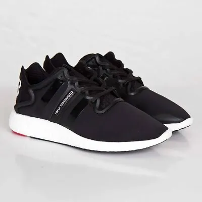 Y-3 YOHJI YAMAMOTO X ADIDAS Black White Lace Up Sneaker Runner Boost US5.5 • $175