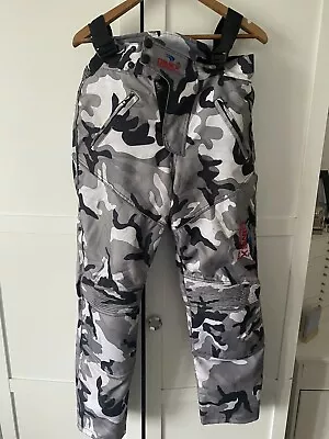 Dimex Ultimate Biker Gear Waterproof Armoured Urban Camo Motorcycle Trousers/30 • £25