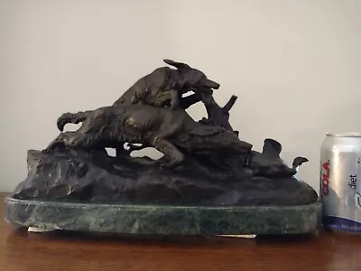 P.J. Mene Bronze Sculpture Of Hunting Dogs • $2200.62