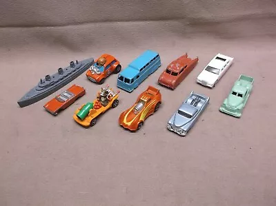 £11.61 • Buy 10 Pc Lot Hot Wheels Matchbox Corgi Tootsietoy Midgetoy Goodee Truck Bus Ship 