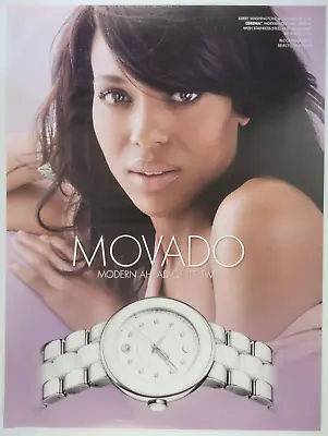 Movado Watch Cerena Cermaic Diamonds Kerry Washington 2013 W Magazine Ad 10x13  • $14.95