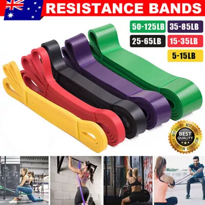 5PCS Heavy Duty Resistance Bands Power Loop Exercise Yoga Fitness Strength Band • $7.99