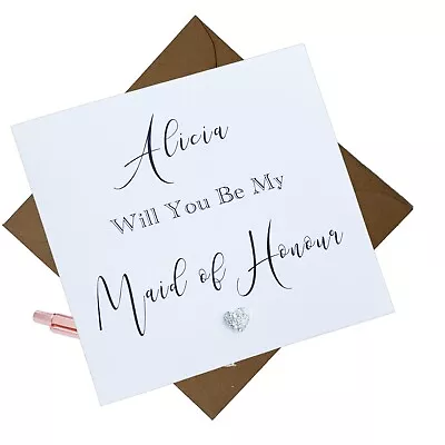 Personalised Will You Be My Bridesmaid  Maid Of Honour Flower Girl All Role • £2.75