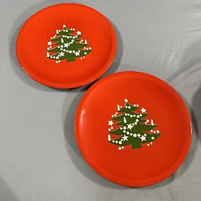 Pair Of Waechtersbach Christmas Tree 10  Dinner Plates • $79.99