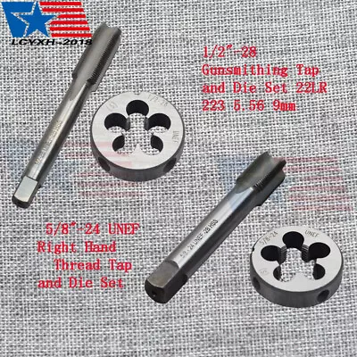 NEW 5/8 -241/2 -28 UNEF HSS Thread Tap Die Tap & Die Set Right Hand USA • $9.99