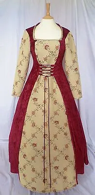 Medieval Wedding Dress Renaissance Gown Pagan Costume Gothic Custom Made To Size • £124.99