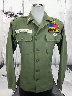 U.S.ARMY Vietnam War Era OG-107 Cotton Sateen FATIGUE Shirt Utility Uniform Type • $225