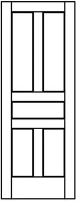 5 Panel Flat Traditional Stile & Rail Interior Wood Doors 20 Species -Model# 5TM • $258