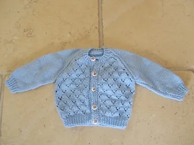 Hand Knitted Blue Baby Cardigans Size 20ins • £3.50