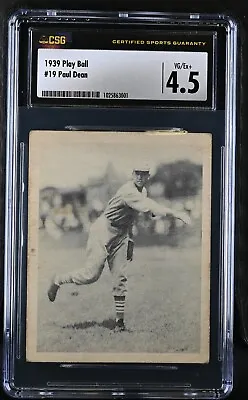 1939 Play Ball R334 #19 Daffy Dean St. Louis Cardinals - Rookie - CSG 4.5 VG/Ex+ • $74.95