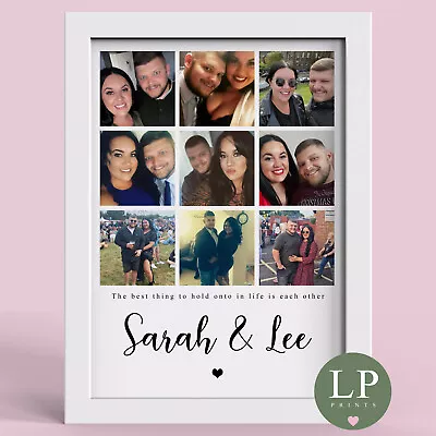 Personalised Valentines Day Love Couples Print Anniversary Photos Gift • £17.99