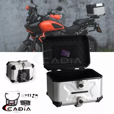 42L Aluminum Hard Case Top Box W/ Mount Brackets For Harley Pan America 1250 CVO • $779.58