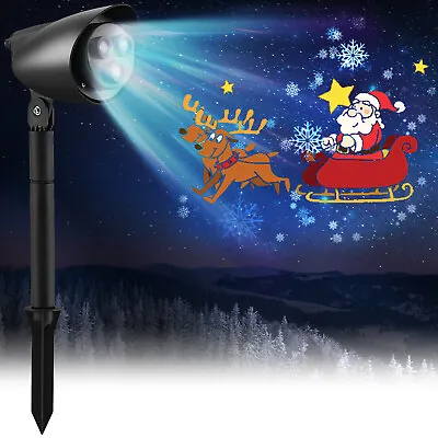 $24.95 • Buy Christmas Projector Light LED Projection Lamp With Lawn Stake & 3 LED Lights