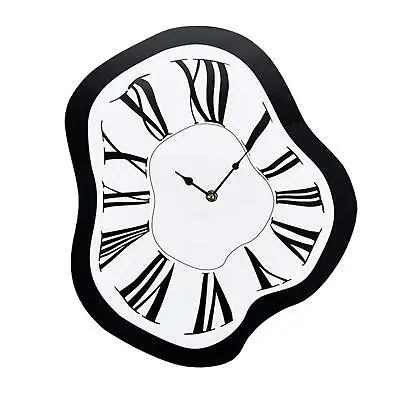 Creative Melting Clock Roman Numeral Interior Wall Clock For Table Wall Desk • £15.28
