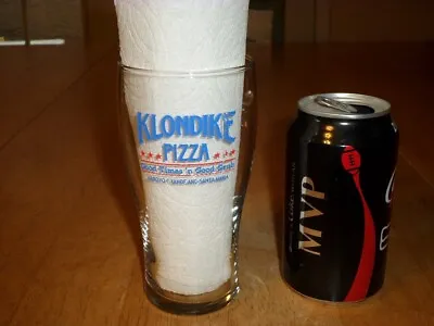  KLONDIKE PIZZA  - ARROYO GRANDE CALIF.  Glass PINT SIZE Beer Glass VINTAGE • $18