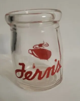 Vintage Fern's Dairy Co Pyro Glass Mini Creamer. 3/4 Ounce. • $24.99