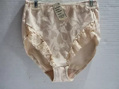 New Vintage Flexees Panty Brief Shapewear Size Xl Blush Lace Trim Union Made Usa • $34.99