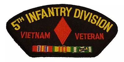 Us Army Fifth 5th Infantry Division Mechanized Vietnam Veteran Patch W/ Ribbons • $10.78