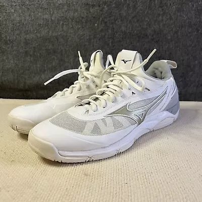 Mizuno Wave Luminous Womens Volleyball Shoes White Sz 11 Slightly Worn • $12.50