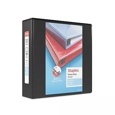 Staples Heavy Duty 3  3-Ring View Binder Black (24690) 82669 • $12.48