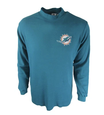 $12.50 • Buy Miami Dolphins NFL Men's Big & Tall Mock Neck Long Sleeve Shirt 
