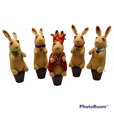 $19.97 • Buy VTG 1998 Schylling 5 Tumbling Bunnies Bowling Game Collectible 9” Figurines Toys