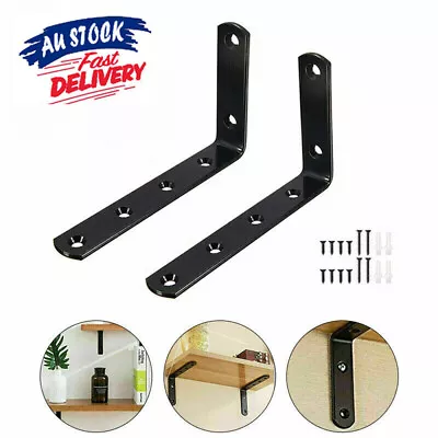 Heavy Duty Metal Cast Iron Wall Mounted L Shaped Angle Shelf Support Bracket • $11.37