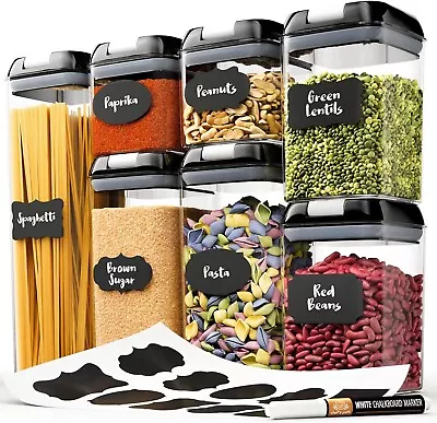 Plastic Dry Food Storage Containers Cereal Box Tub With Airtight Lids • £12.99