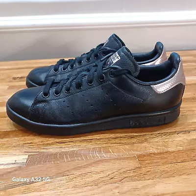 Adidas Originals Stan Smith BB1433 Women's Shoes Size 7 Black W/Rose Gold Trim • $9.95