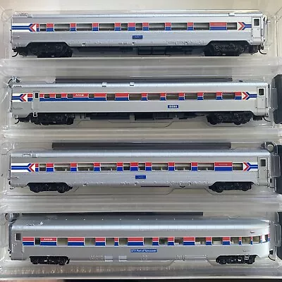 N Scale Centralia Smooth Side Amtrak Passenger Cars Set 4-Pack Diner Observation • $200