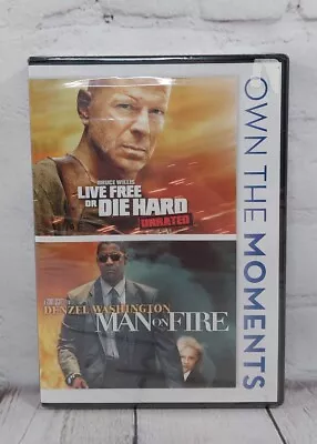 Double Feature Live Free Or Die Hard & Man On Fire 2 Movies DVD New Sealed  • $7.99