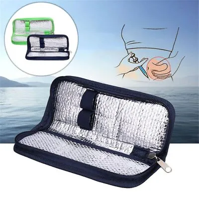 Thermal Insulated Medical Cooler Pill Protector Travel Case Insulin Cooling Bag • £6.08