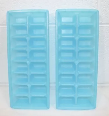 Vintage Rubbermaid Ice Cube Trays Blue #2865 USA Made Twist Pop Out LOT OF 2! • $12.86