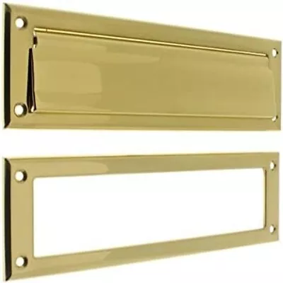 Residential Solid Brass Magazine Mail Slot With Spring Loaded Front Open Back • $38.25