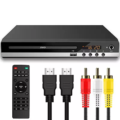 Region Free 1080p DVD Player VCD Player With Remote & HDMI/AV Cable For Smart TV • £27.59