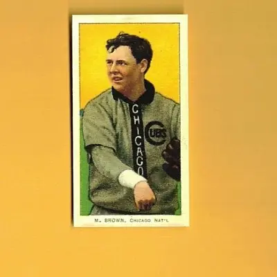 MORDECAI  THREE FINGER  BROWN T206 High Quality REPRINT PIEDMONT  Tobacco Card • $3.95