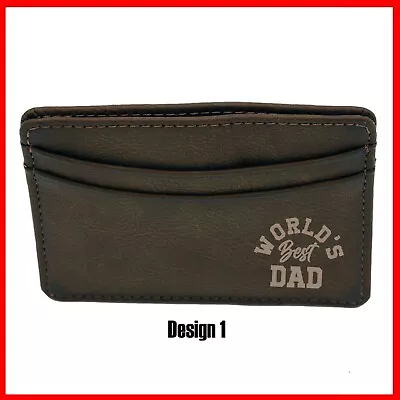 Engraved Wallet Card Holder Personalised Dad Anniversary Gifts Birthday Gift • £9.99