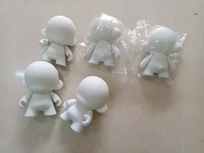 4 Inch Kidrobot Munny Unpainted White Vinyl Art DIY Toy Cute White Embryo • $8.89