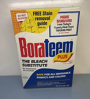 Vintage Borateem Plus Washing Detergent Bleach 6 Lb Full 1972 Movie Prop • $22