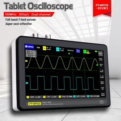 £143.99 • Buy FNIRSI 1013D 7  Touch Panel 2 Channel Digital Oscilloscope 100MHz Bandwidth 1GS