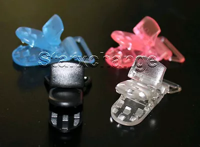 25 Plastic Clips Pacifier D Clips Bib Memo Holder U Select Color • $12.50