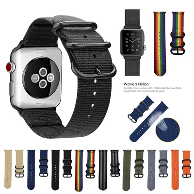 $7.13 • Buy For Apple Watch Series 8 7 6 5 SE Ultra 49/44/45/42mm Military Nylon Band Strap