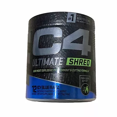 C4 Ultimate Shred Pre Workout Powder Thermogenic Icy Blue Razz BB 04/2024 • $13.97