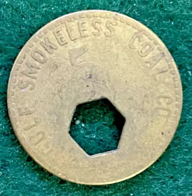 $9.99 • Buy Gulf Smokless Coal Tams, W. VA. 5 ¢ Scrip Token, Dated 1950 / Used