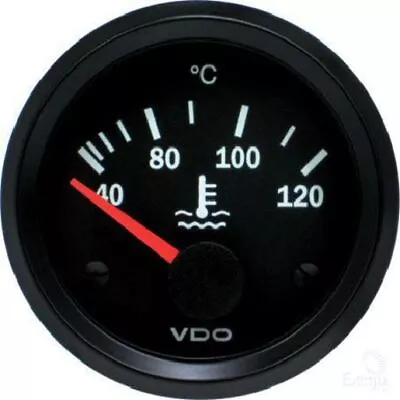 VDO Water Temperature Gauge Elec 40-120deg C 52mm Round 12V 310010014 • $52.77