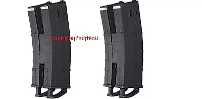 Tippmann TMC Black 20 Ball Magazine With Coupler 2 Pack Mag Fed Paintball X 2  • $85.90