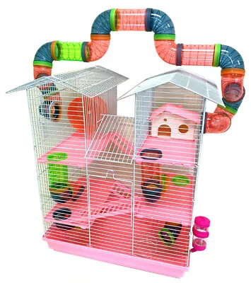Large 5-Level Twin Tower Dwarf Hamster Habitat Rodent Gerbil Mouse Mice Rat Cage • $54.80