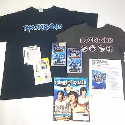Rockband Video Game Promotional Material Merch Lot Tshirts Beatles Gameinformer • $29.97